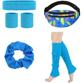 80s زي اكسسوارات النساء 21 قطعة حقيبة الدانتيل عقال أقراط قفازات 1980s حفلة تنكرية للهالوين الزي in Kuwait