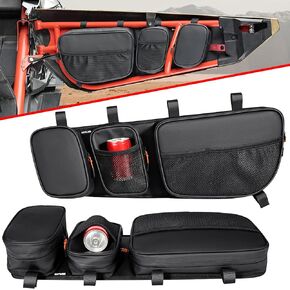 Benlari X3 Door Bags X3 Storage Bags Compatible with Can Am Maverick X3 Max 2017-2024 X RS DS MR RC Turbor RR All Models,Upgraded Artificial Leather Film UTV Side Bags,Black
