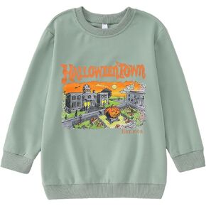 Ritatte Girl Boy Halloweentown University Sweatshirt Kids Funny Spooky Crewneck Pullover Top Pumpkin Long Sleeve Fall Shirt