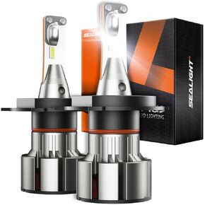 SEALIGHT 9003 LED Bulb for Fog Light and Powersports Headlights, 24000LM Super Bright, 2 Pack