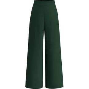 BTFBM Womens Wide Leg Pants Dressy Casual Elastic High Waisted Palazzo Business Lounge Trousers with Pockets