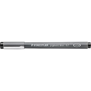 STAEDTLER Pigment Liner, Fineliner Pen For Drawing, Drafting, Journaling, .7mm, Black, 308 07-9