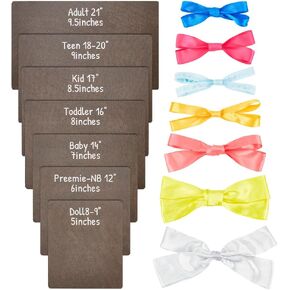NBEADS 7 Pcs Bow Maker Templates, 7 Sizes Headwrap Boards Wood Bow Tie Boards for Woman Hair Bows Gift Bows DIY Crafts Display Decoration, Coconut Brown in Kuwait