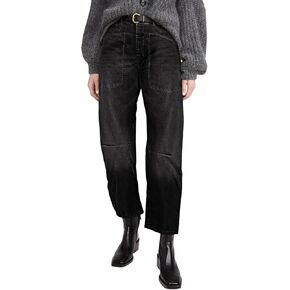EVALESS Womens Baggy Barrel Jeans High Waisted Wide Leg Boyfriend Denim Ankle Pants