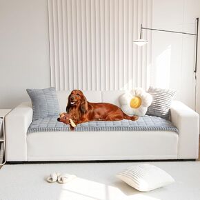 Mitid Sofa Cover Fuzzy Couch Cover for Pet, Couch Cover for Dogs Washable Non-Slip Sofa Slipcover Cushion Couch Protector Pets Friendly Mat Bed Couch Cover