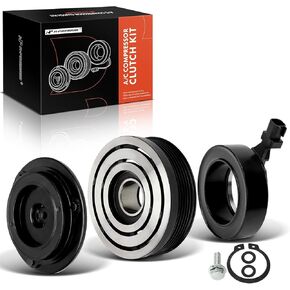 A-Premium Air Conditioner AC Compressor Clutch Kit Compatible with Ford Mustang 2007-2009, E-150 2007-2014, E-250 2007-2014, E-350 Super Duty 2007-2019, E-450 Super Duty 2007-2019, 4.6L 5.4L 6.2L 6.8L