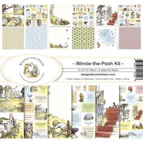Reminisce Winnie The Pooh Scrapbook Collection Kit,White 12x12 inches