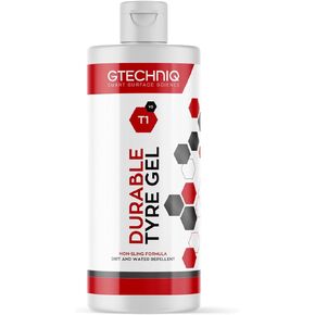 Gtechniq T1 Durable Tyre Gel for Car Tyre Shine, Car Wheel Cleaner Repels Water, Dirt and Grime, Restores Tyre Black Finish, Anti-Sling Formula, 100% Biodegradable, 1L
