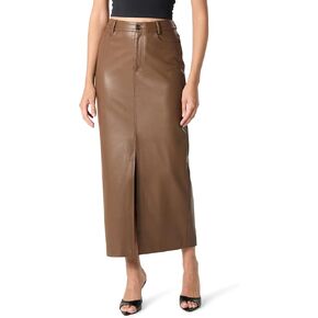 The Drop Women's Larissa Vegan Leather Maxi Skirt