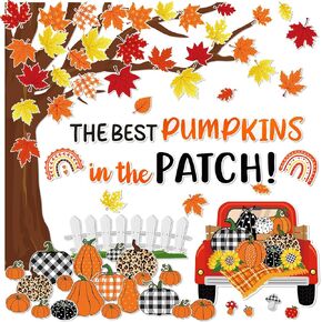 Pasimy Fall Bulletin Board Decorations Autumn Classroom Decor Set, Pumpkin in Kuwait