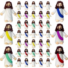 30Pcs Little Jesus Figures, Set of 30pcs Action Figures Mini Jesus Figurines in Bulk, Tiny Jesus Figures to Hide and Seek Religious Gifts for Easter Egg Stuffers Fillers
