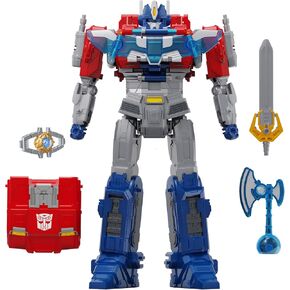 Transformers One Movie Power Flip Optimus Prime (Orion Pax) Converting Action Figure, 4 Modes, 10-inch Interactive Electronic Toy, Lights & Sounds, 6+