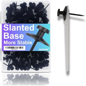 50pcs Black Thumb Tacks for Wall Picture Hangers Heavy Duty Push pins for Wall Double Headed thumbtacks for Hanging Metal Wall Tacks Wall pins Nails Hooks