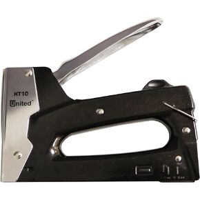 United Office Products HT5 Heavy Duty 2-in-1 Manual Staple Gun and Brad Nailer for Carpentry, Upholstery, Crafts, Professional and DIY Projects, Lightweight Plastic Body