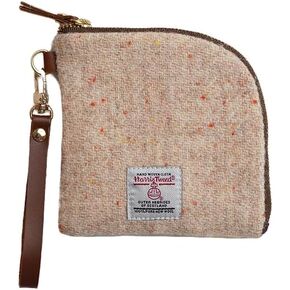 Harris Tweed Wool Coin Purse Small Money Pouch With Zipper For Women Men handmade (Colorful)