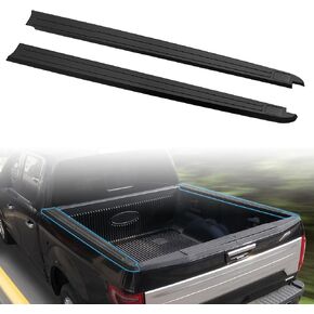 KEWISAUTO Bed Side Rail Cap Cover for 2015-2020 Ford F150 with 5'5" Bed, Black Truck Right & Left Side Bed Rail Protector Bed Rail Molding Cap for Ford F150 2015-2020 Accessories