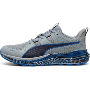 حذاء رياضي رجالي من PUMA للجري Reflect Lite Trail، باللون الأسود والرمادي الداكن والفضي، مقاس 10.5