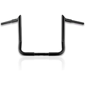 Street Glide Ape Hanger Motorcycle Handlebar 12" Rise 1.25" Fat Gloss Black for Harley Davidson Touring 1986-2023 Electra Glide CVO Ultra Limited