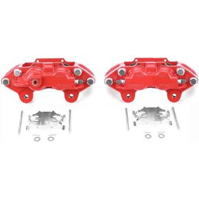 Power Stop Front S5520 Pair of High-Temp Red Powder Coated Calipers For Chevrolet Colorado 2015-2019, GMC Canyon 2015-2020 [Model Specific]