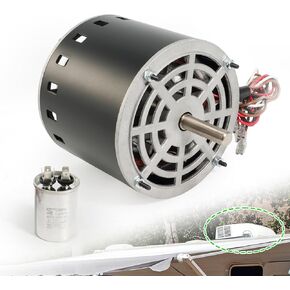 1468B3239 محرك مروحة مكثف 1/3 حصان، 115 فولت، 4.0 أمبير، 60 هرتز، 1650 دورة في الدقيقة متوافق مع مكيفات الهواء كولمان 9000 سلسلة ماخ AC استبدال 1468A3239 1468B323 1468A323 in Kuwait