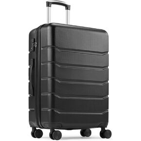 24 Inch Carry-On Luggage, Hard Shell Rolling Suitcase with TSA Lock, Expandable Lightweight Luggage with Spinner Wheels, Blue