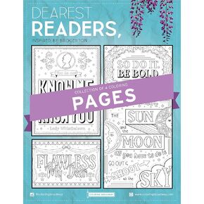 Coloring Broadway - Bridgerton Inspired Coloring Pages (Set of 4), Dearest Readers Musical Theater Merchandise, Printed on Matte Card Stock (8 1/2" x 11"), Ideal Gift for a Broadway Theater Lover