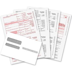 1099 MISC Forms 2024, 1099 MISC Laser Forms IRS Approved Designed for Tax and Accounting Software 2024, 4 Part Tax Forms Kit, 25 Envelopes Self Seal, 25 Vendor Kit - Total 54 (105) Forms