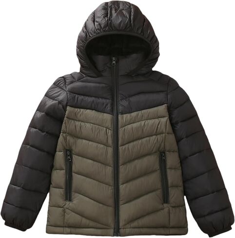Boys Girls Toddlers Lightweight Hooded Puffer Jacket Kids Winter Coat Warm Comfy Outerwear in Saudi Arabia