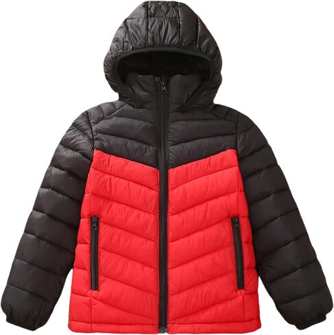 Boys Girls Toddlers Lightweight Hooded Puffer Jacket Kids Winter Coat Warm Comfy Outerwear in Saudi Arabia