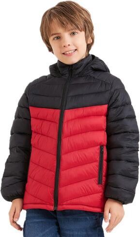 Boys Girls Toddlers Lightweight Hooded Puffer Jacket Kids Winter Coat Warm Comfy Outerwear in Saudi Arabia