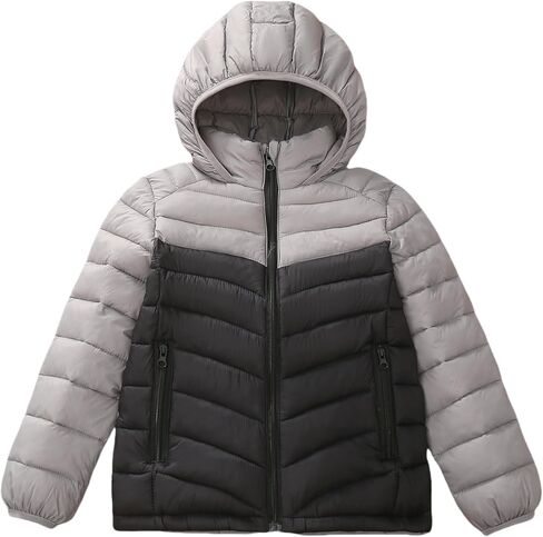 Boys Girls Toddlers Lightweight Hooded Puffer Jacket Kids Winter Coat Warm Comfy Outerwear in Saudi Arabia