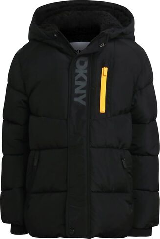 DKNY Boys Puffer Jacket - Heavyweight Quilted Wind & Water Resistant Boys Winter Coat Poly Taffeta Insulated Winter Jacket in Saudi Arabia