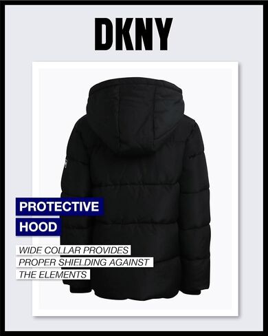 DKNY Boys Puffer Jacket - Heavyweight Quilted Wind & Water Resistant Boys Winter Coat Poly Taffeta Insulated Winter Jacket in Saudi Arabia