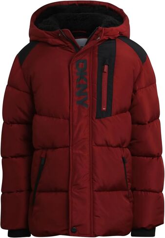 DKNY Boys Puffer Jacket - Heavyweight Quilted Wind & Water Resistant Boys Winter Coat Poly Taffeta Insulated Winter Jacket in Saudi Arabia
