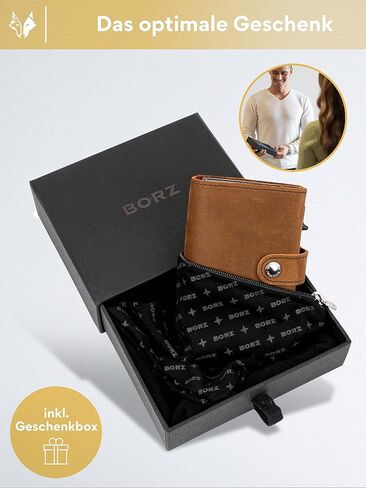 MAXUS 1 Wallet, card case with RFID protection, mini wallet cardholder, wallet for cards and notes made of genuine leather for men and women in Saudi Arabia
