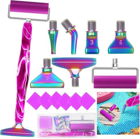Diamond Art Pens Tools Diamond Painting Accessories Kits With Screw Metal Tip Roller Diamond Painting Pen Drill Bead Dot Pens For Art Craft Nail (Purple pen Color 6) in Saudi Arabia