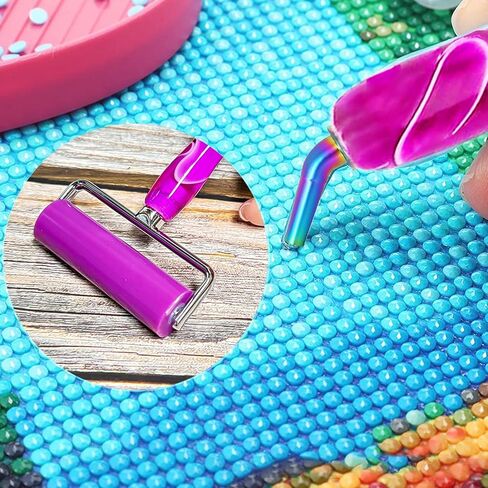 Diamond Art Pens Tools Diamond Painting Accessories Kits With Screw Metal Tip Roller Diamond Painting Pen Drill Bead Dot Pens For Art Craft Nail (Purple pen Color 6) in Saudi Arabia