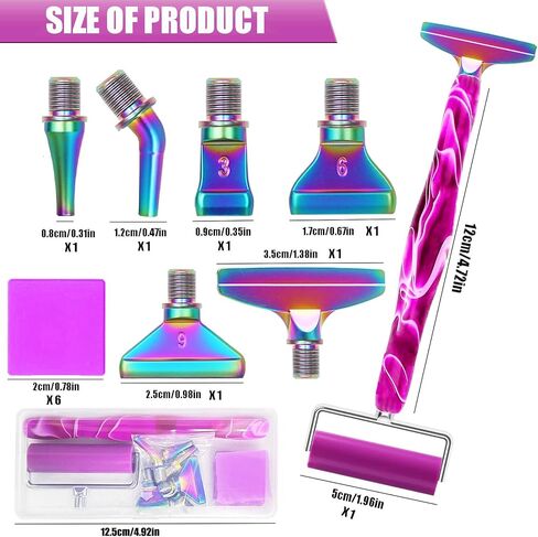 Diamond Art Pens Tools Diamond Painting Accessories Kits With Screw Metal Tip Roller Diamond Painting Pen Drill Bead Dot Pens For Art Craft Nail (Purple pen Color 6) in Saudi Arabia