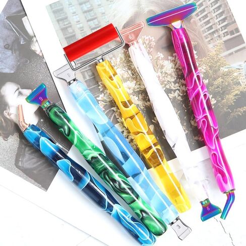 Diamond Art Pens Tools Diamond Painting Accessories Kits With Screw Metal Tip Roller Diamond Painting Pen Drill Bead Dot Pens For Art Craft Nail (Purple pen Color 6) in Saudi Arabia
