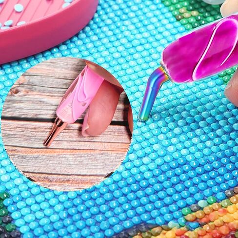 Diamond Art Pens Tools Diamond Painting Accessories Kits With Screw Metal Tip Roller Diamond Painting Pen Drill Bead Dot Pens For Art Craft Nail (Purple pen Color 6) in Saudi Arabia