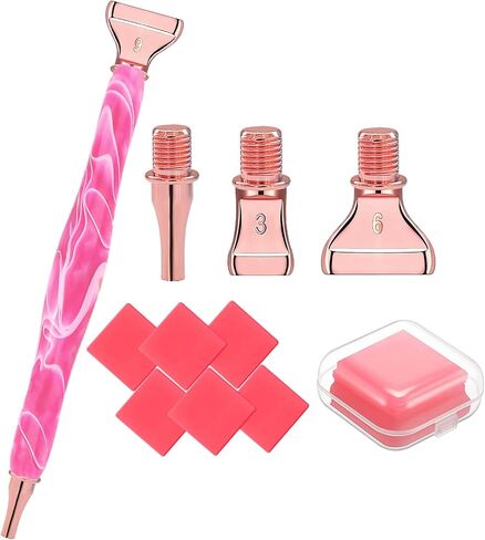 Diamond Art Pens Tools Diamond Painting Accessories Kits With Screw Metal Tip Roller Diamond Painting Pen Drill Bead Dot Pens For Art Craft Nail (Purple pen Color 6) in Saudi Arabia