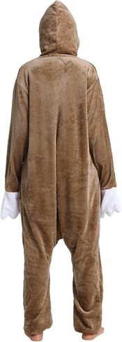 Unisex Adult Animal Onesie Pajamas, Men Women Flannel Halloween Cosplay Costume in Kuwait