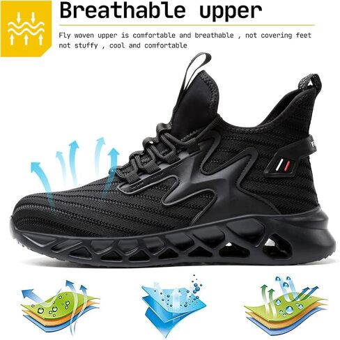 Steel Toe Work Shoes for Men Women Lightweight Comfortable Industrial & Construction Safety Boots in Saudi Arabia