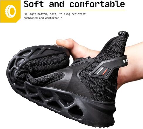 Steel Toe Work Shoes for Men Women Lightweight Comfortable Industrial & Construction Safety Boots in Saudi Arabia