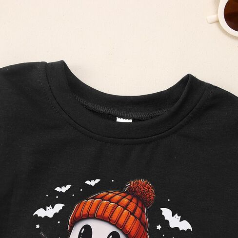 CM C&M WODRO Toddler Halloween Sweatshirt Girl Boy Pumpkin Ghost Pullover Crewneck Long Sleeve Shirt Cute Spooky Season Tops in Kuwait