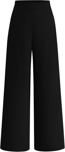 BTFBM Womens Wide Leg Pants Dressy Casual Elastic High Waisted Palazzo Business Lounge Trousers with Pockets in Saudi Arabia