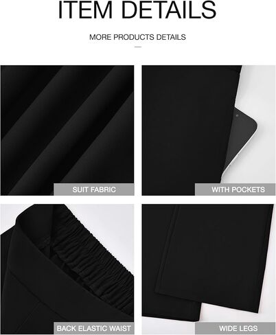 BTFBM Womens Wide Leg Pants Dressy Casual Elastic High Waisted Palazzo Business Lounge Trousers with Pockets in Saudi Arabia