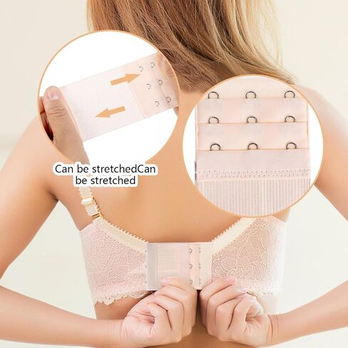 6Pcs Women Bra Straps, Adjustable Lace Flower Bra Strap with Bra Extender Elastic Bathing Suit Strap Bra Strap Holder in Saudi Arabia