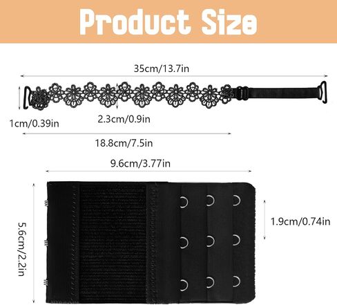 6Pcs Women Bra Straps, Adjustable Lace Flower Bra Strap with Bra Extender Elastic Bathing Suit Strap Bra Strap Holder in Saudi Arabia