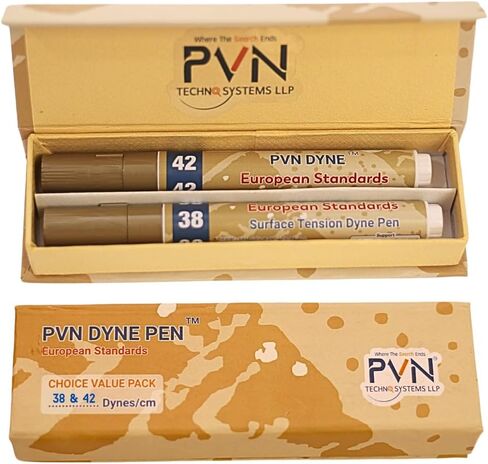 PVN DYNE Pen 38 & 42 Dynes/cm [Popular Value Pack] for Surface Tension-Treatment Measurement,Pack of 2, Reddish Pink in Saudi Arabia